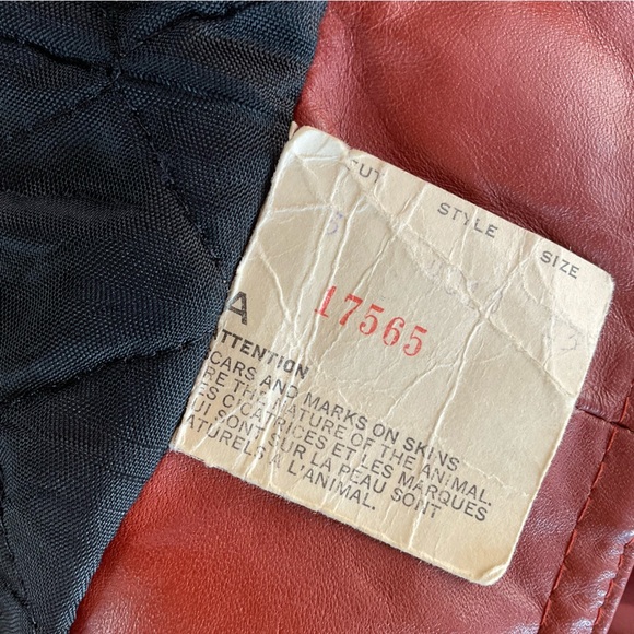 70’s Leather Car Coat, Brown Vintage Jacket Size L - Picture 7 of 8